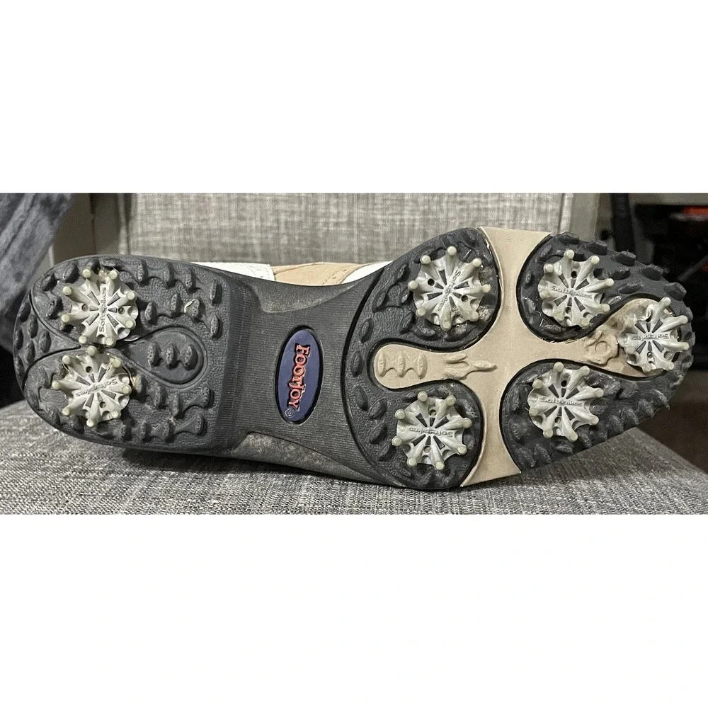 Womens FootJoy Golf Saddle Shoes Size 6.5 Soft-Joys Terrains White‎ Tan 98308